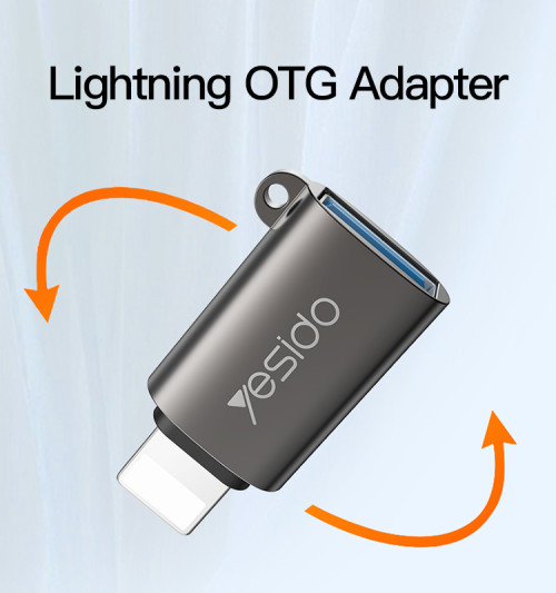 GS14  Original Chips Aluminum Alloy Shell For Lightning To USB OTG Adapter