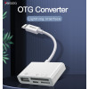 GS12 OTG Converter Lightning Interface 4 In 1 Support TF SD USB Fast Charging Devices Card Reader