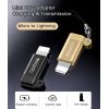 GS05 Lightning to Micro Aluminum Alloy TPE Anti-lost Lanyard Mini OTG Adapter Charging Transmission