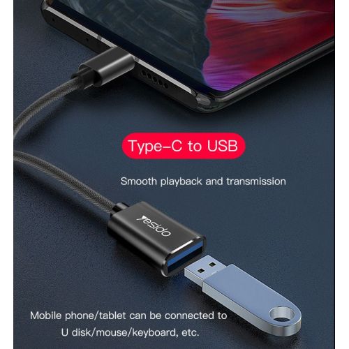GS01 Mobile Phone Type-C Female USB Data Transmit Type-C to USB-A OTG Adapter