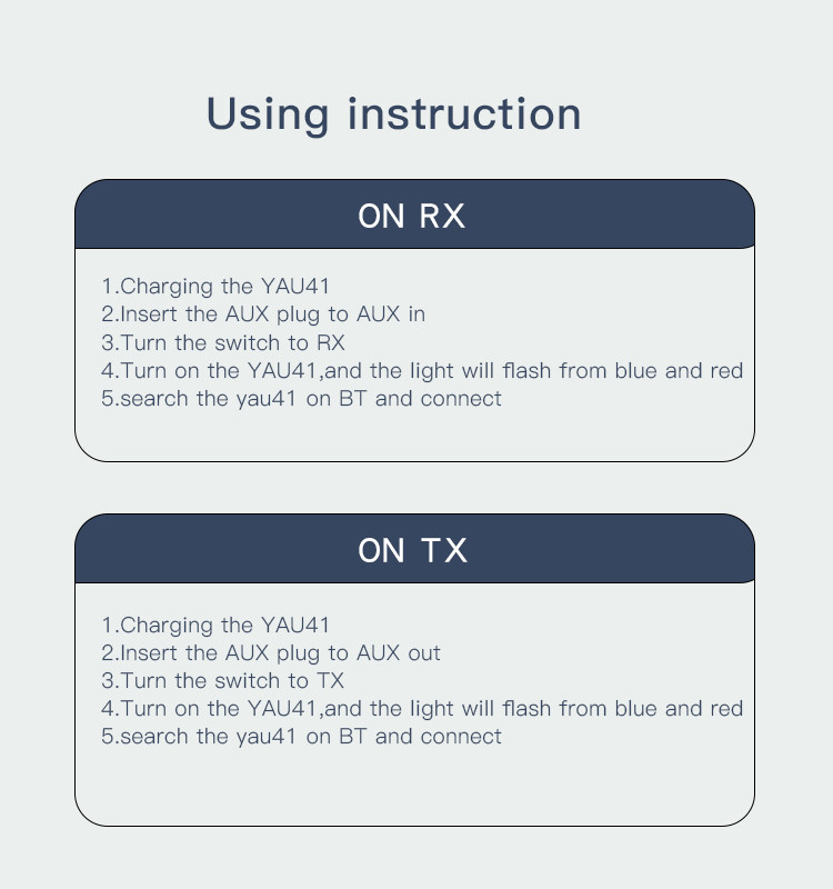 YAU41 Bluetooth Launcher /Receiver Two Mode Adapter Details