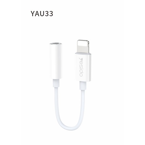 YAU33 Original Chips 3.5mm Headphone Jack Adapter Cable IP to 3.5mm Aux Audio Cable Adapter