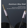 YAU28 15cm 3.5mm Male Jack To Female Earphone And Microphone Port AUX Audio Cable