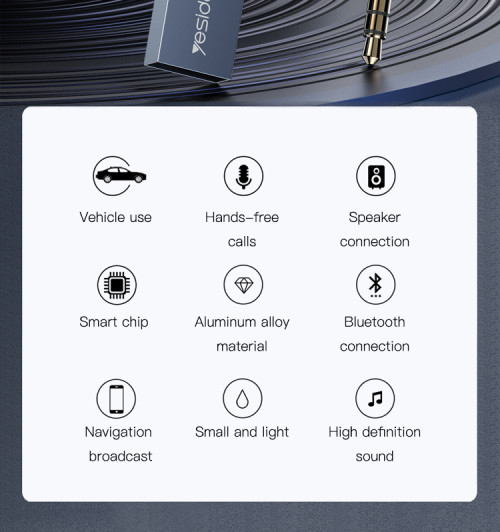 YAU24 2-in-1 Bluetooth Audio Adapter Bluetooth Receiver Transmitter 3.5mm Wireless Audio Adapter
