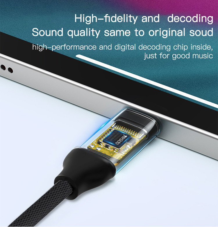 YAU20 Type-C to 3.5mm Plug Audio Adapter Details