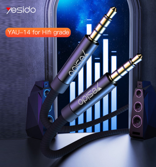 YAU16 3m Nylon Braided 3.5Mm To 3.5Mm Jack plug Speakers Music Connection Aux Auxiliar Audio Cable