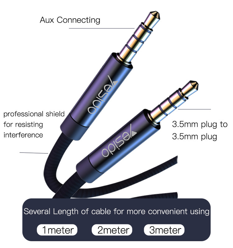 YAU14 1Meter 3.5mm to 3.5mm Audio Cable Details