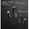 YAU12 2 in 1 Audio Adapter Convert For Lightning To Lightning Music And Charging Splitter Adapter
