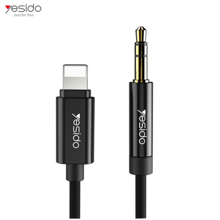 YAU17 IP To 3.5MM High Transmission Anti-noise AUX Interface Aluminum Alloy Headphone Audio Cable