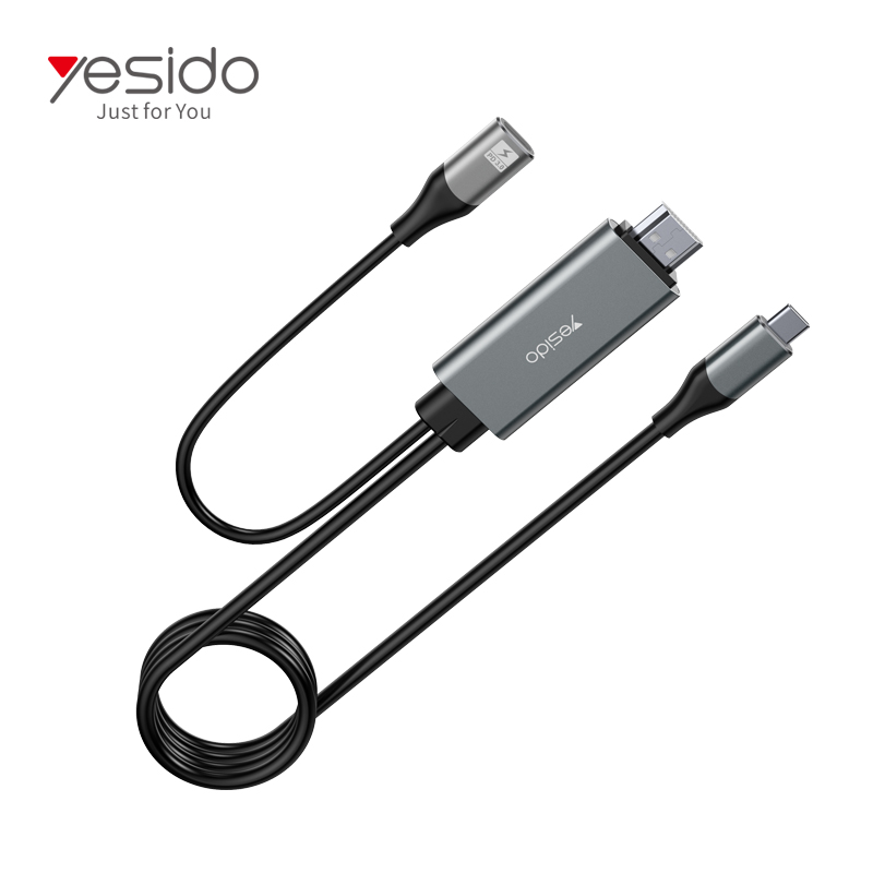 HM01 Professional 4K 60HZ Type C to HDMI Audio Video PD Fast charging Audio Cable HDMI Cable yesido