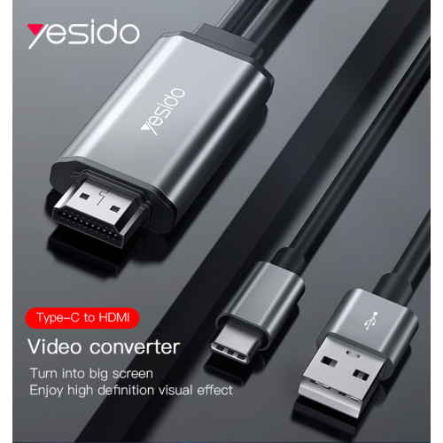 HM02 USB Charging 1080p 4K 60HZ  TYPE-C To HDMI Video Cable Adapter
