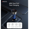 Y52 Car Charger | PD 30W Type-C + QC 18W USB 2Ports Fast Charging Car Charger