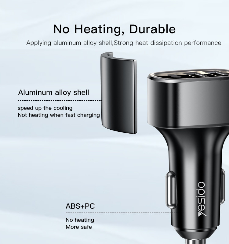 Y47 3 Ports Fast Charging Car Charger Details