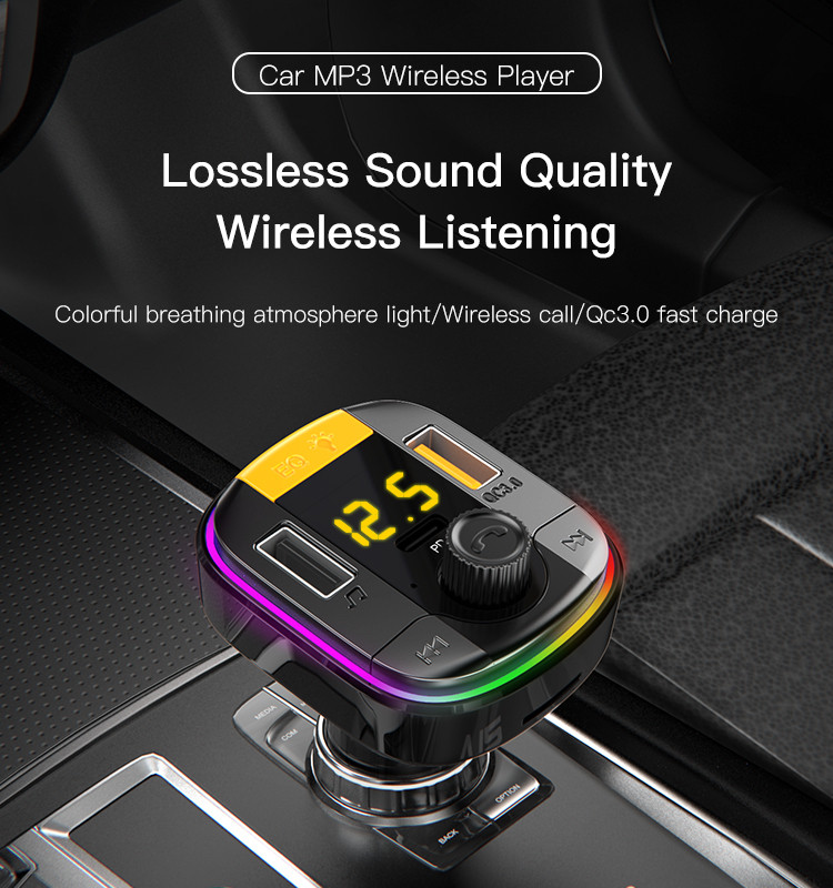 Y45 Bluetooth To FM Convert 43W Fast Charging Car Charger