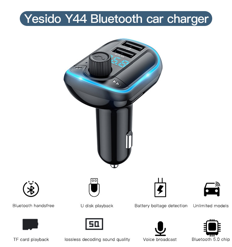 Y44 Bluetooth To FM Convert Car Charger