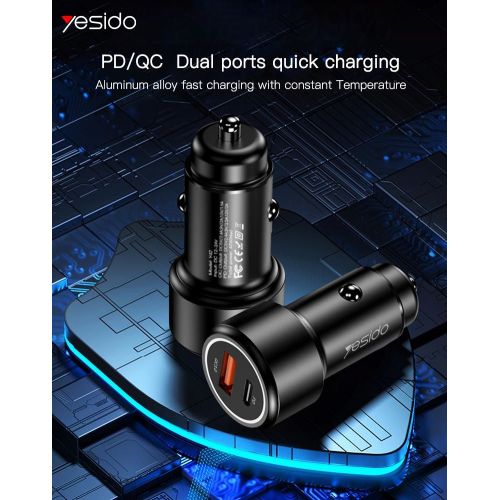 Y42 Fast Delivery Quick 3.0 36W Car Phone Adapter Fast Charging Battery Dual Usb Car Charger