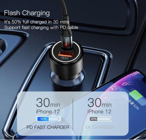 Y42 Fast Delivery Quick 3.0 36W Car Phone Adapter Fast Charging Battery Dual Usb Car Charger