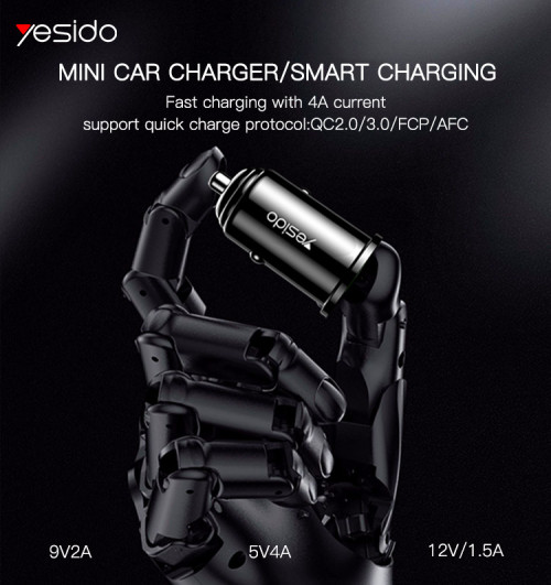 Y38 QC2.0 QC3.0 FCP AFC Super Fast USB Charger Quick USB Car Charger Adapter Phone Charging Charger