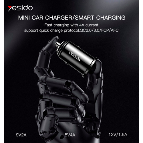 Y38 QC2.0 QC3.0 FCP AFC Super Fast USB Charger Quick USB Car Charger Adapter Phone Charging Charger