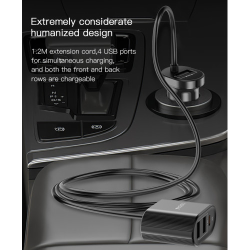 Y41 PD Type-C Port Quick Charge Multi 5V 2.4A Ports On 24V Cigarette Lighter Port Car Charger