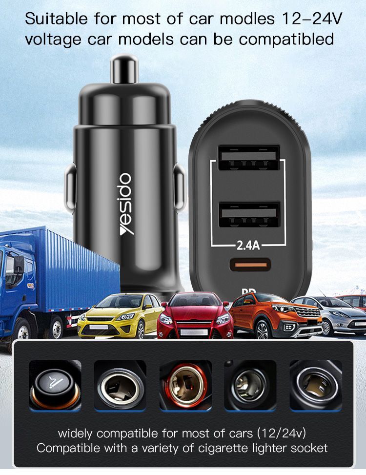 Y41 Multi Ports Fast Charging Car Charger Details
