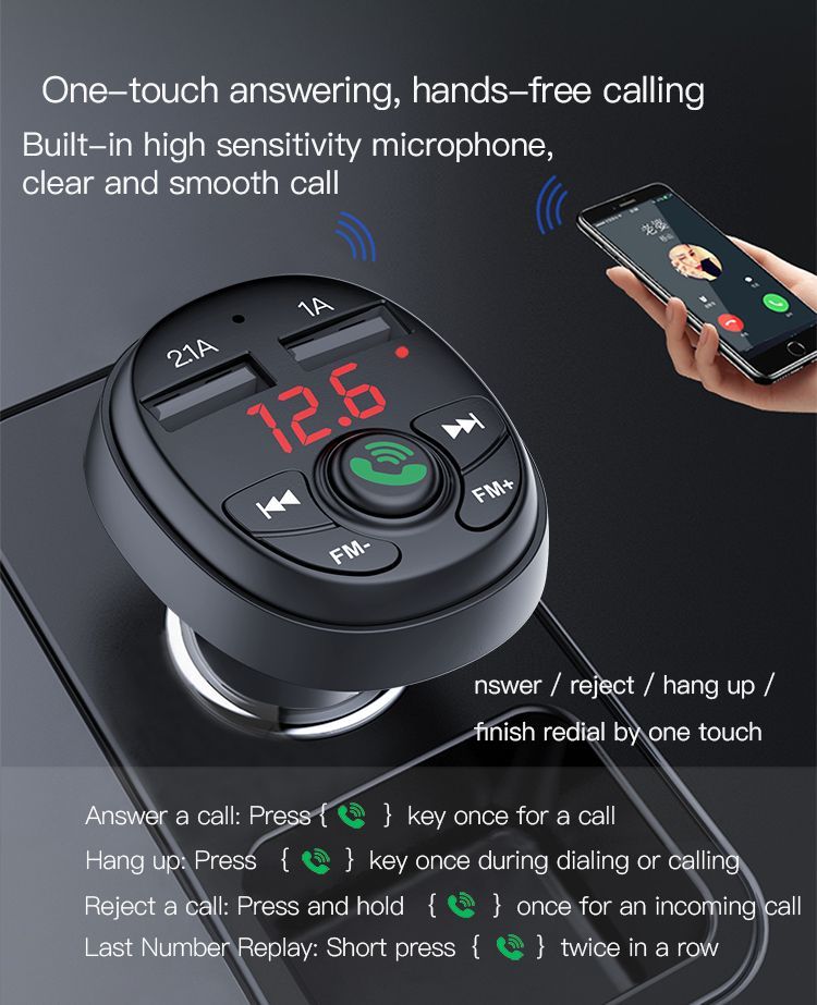 Y36 Bluetooth FM Convert Car Charger Details