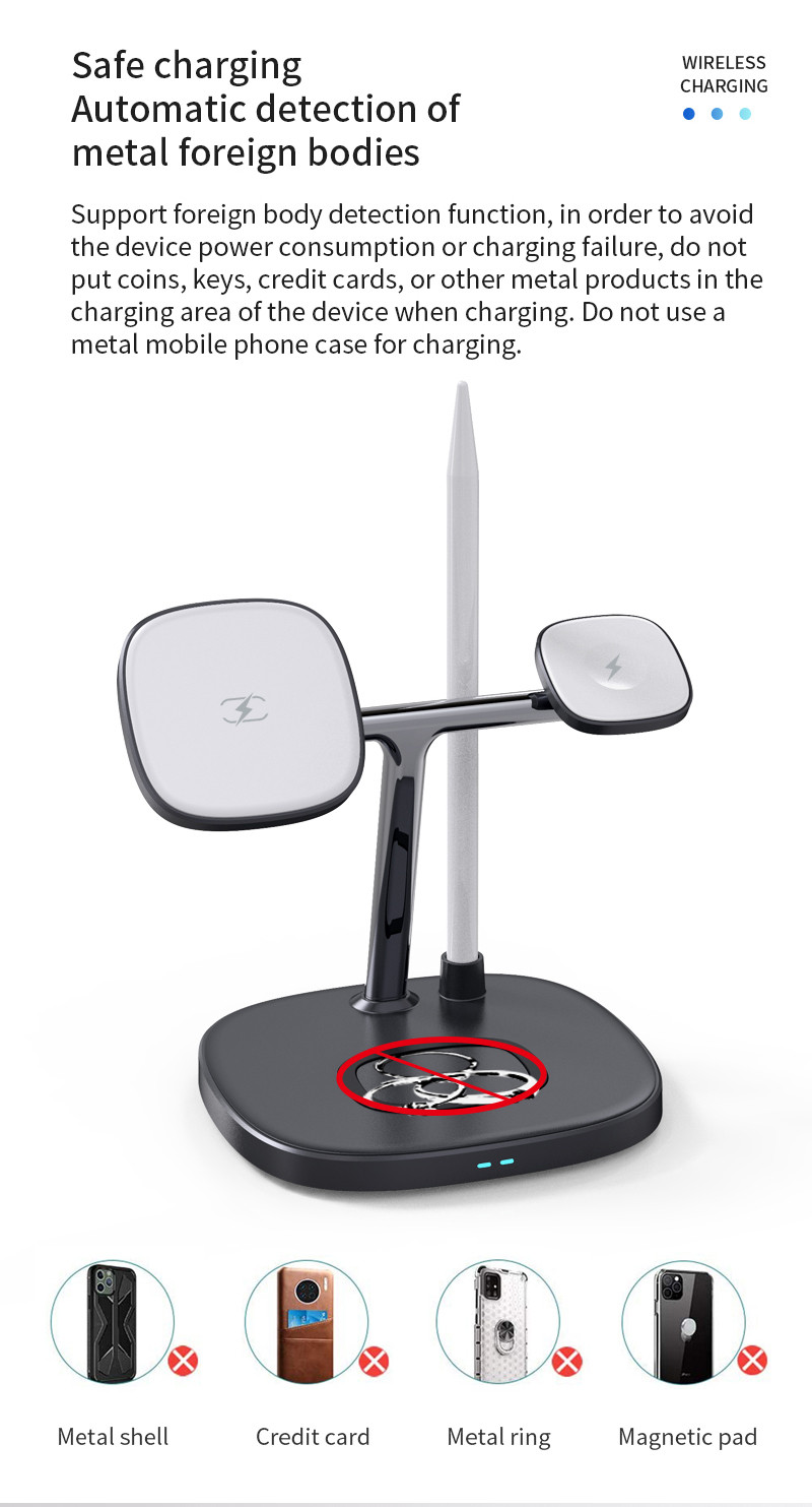 DS12 4 in 1 15W Wireless Charging Dock Details