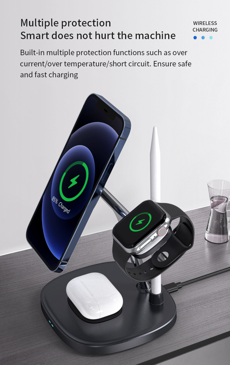 DS12 4 in 1 15W Wireless Charging Dock Details