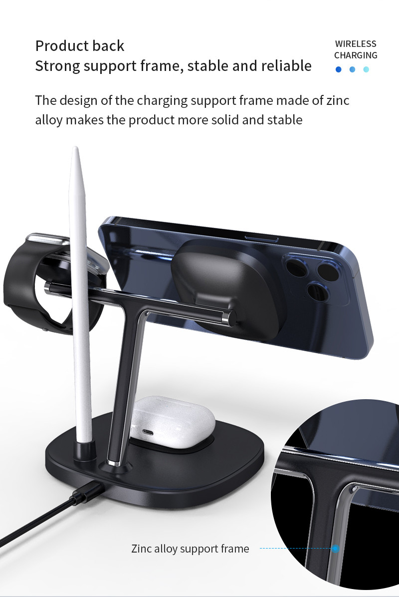 DS12 4 in 1 15W Wireless Charging Dock Details