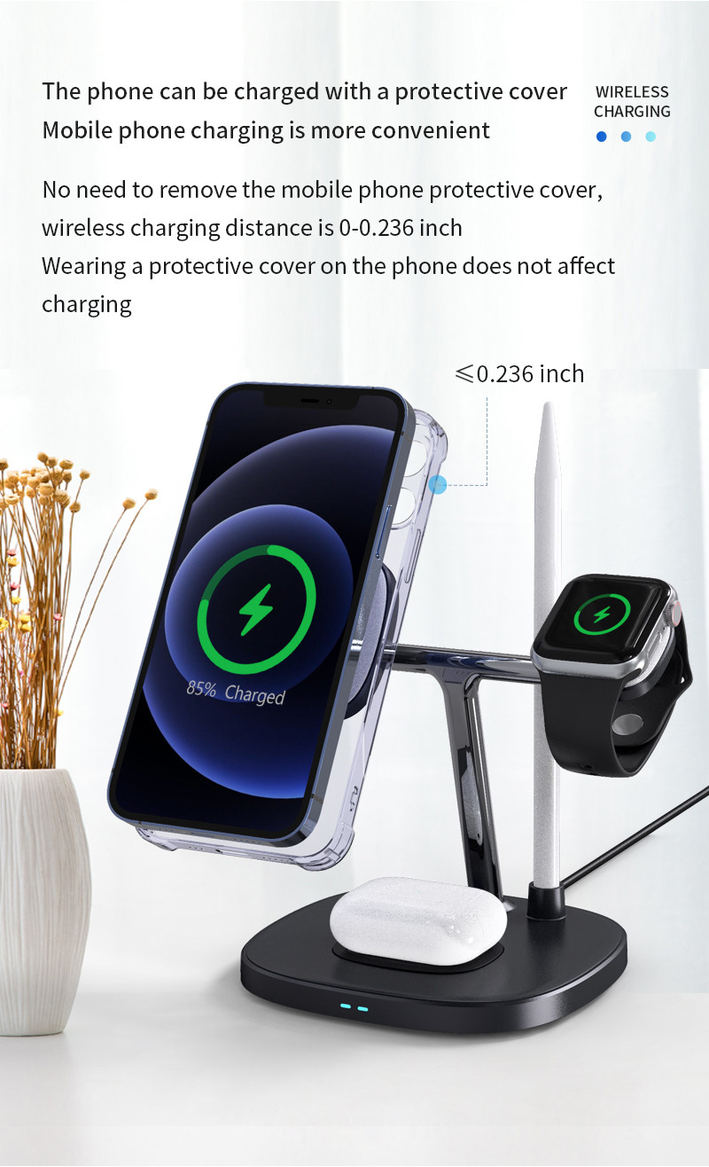 DS12 4 in 1 15W Wireless Charging Dock Details