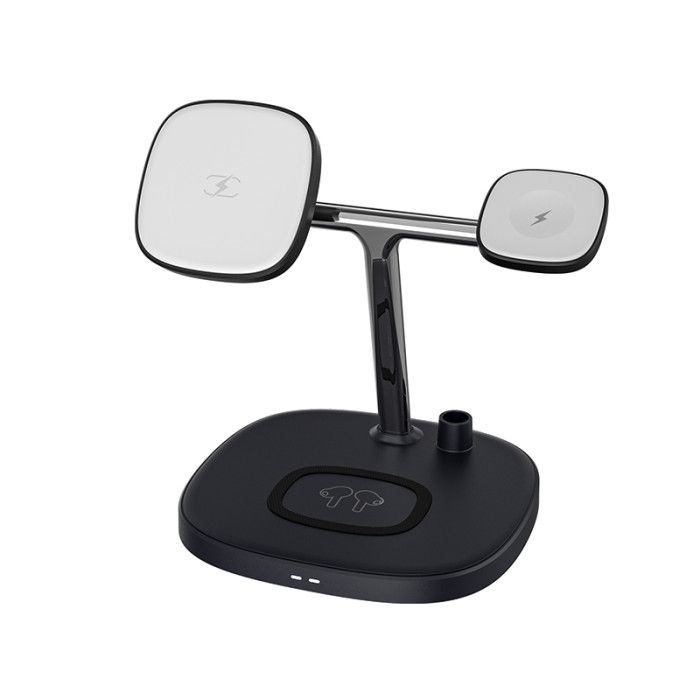 DS12 15W Mobile Phone Fast Charging 4 In 1 Dock Stand Station Qi Magnetic Wireless Charging Dock