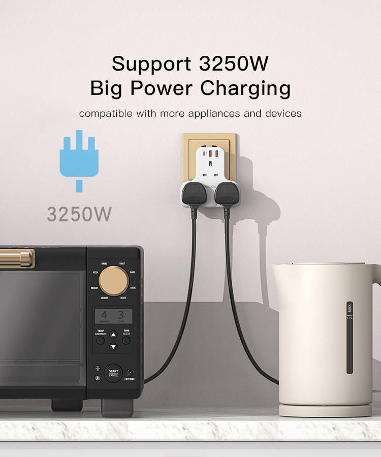 MC15 2 Meter 6 IN 1 Power Socket Hub Details