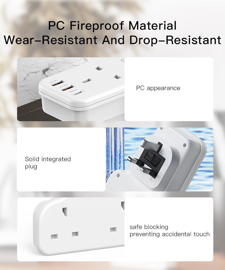 MC15 2 Meter 6 IN 1 Power Socket Hub Details