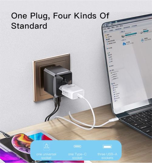 MC10 New Design 4 in 1 Portable Charger Plug Convert Adapter