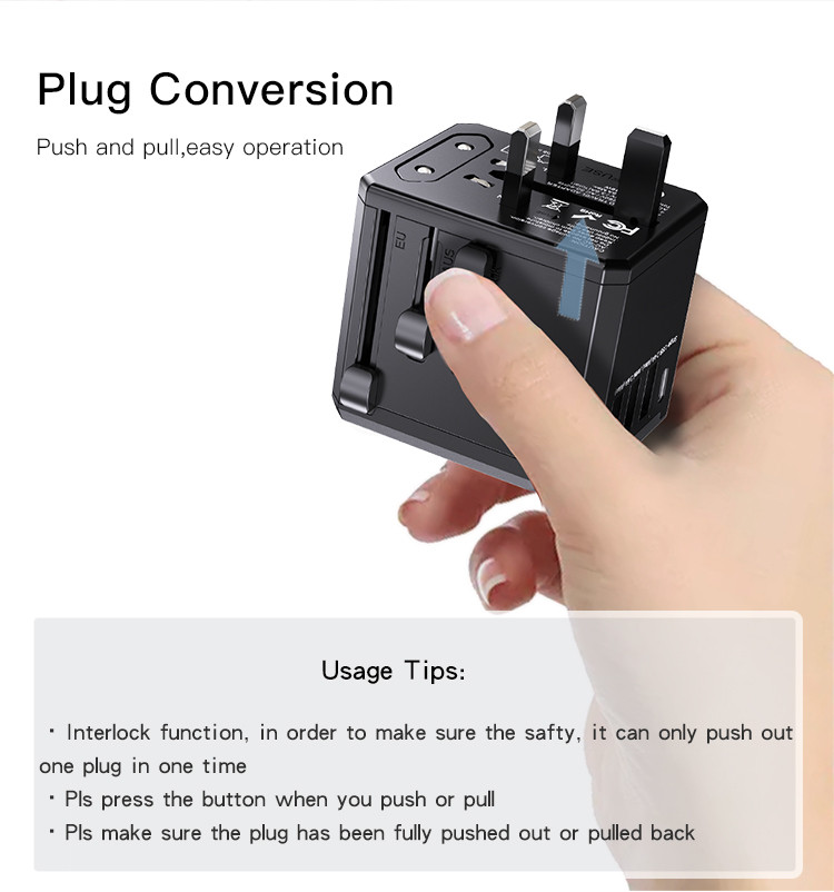 MC10 4 USB & Universal Charger Plug Adapter Details