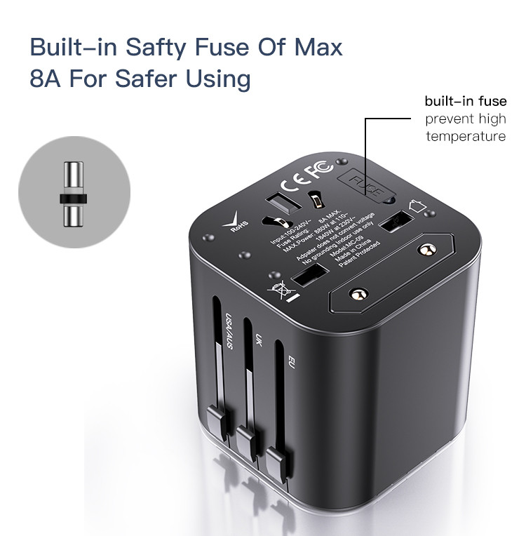 MC09 Universal Charger Plug Adapter Details