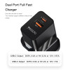YC32 Dual Ports Multifunction Portable Wall USB And PD Type-C Max 20W Charger & Adapter