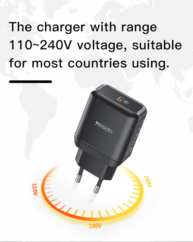 YC29 25W Type-C Port Fast Charging Charger Details