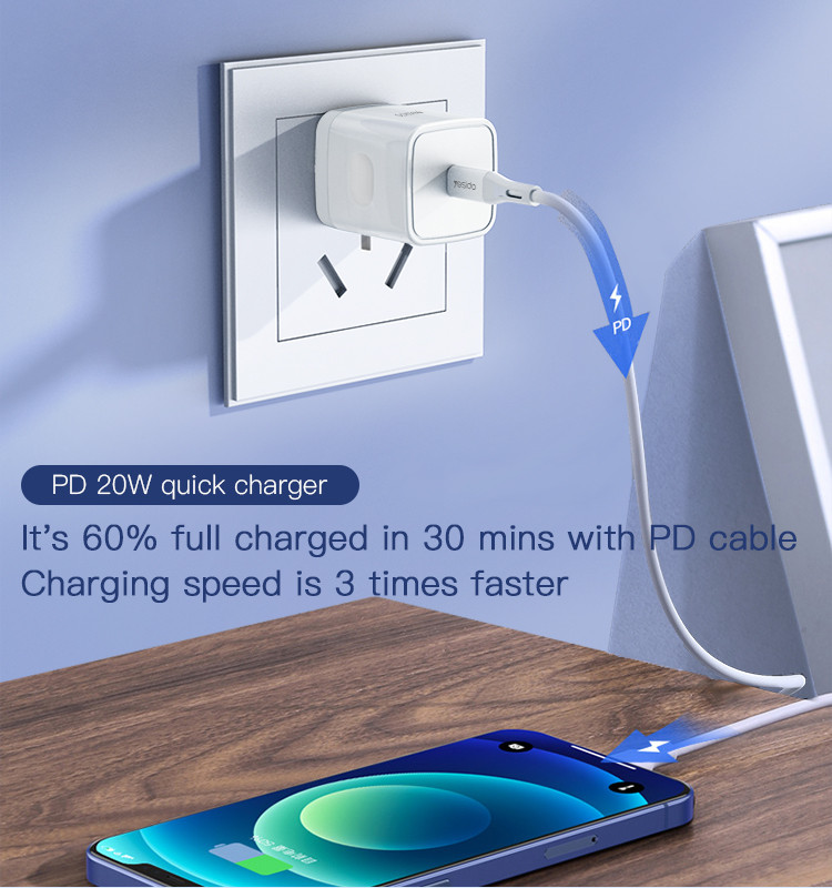 YC30 20W Type-C Port Fast Charging Charger Details
