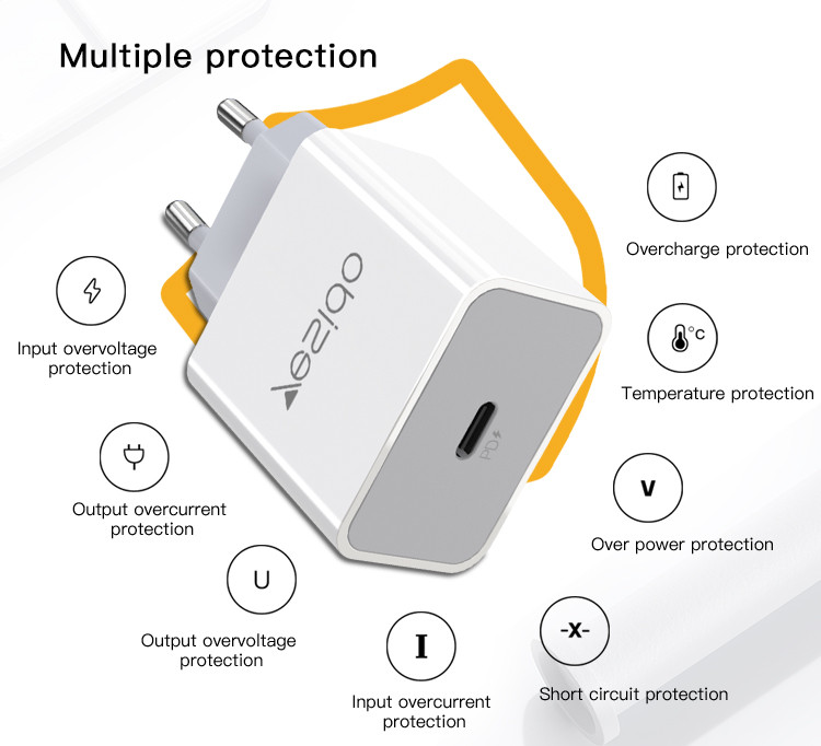 YC27 18W Type-C Port Fast Charging Charger Details