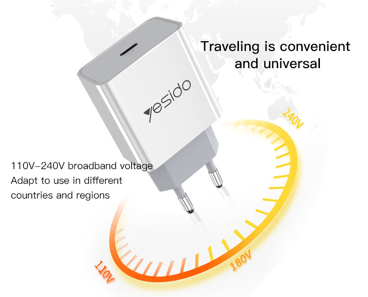 YC27 18W Type-C Port Fast Charging Charger Details