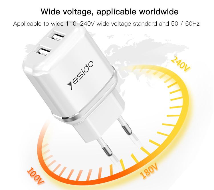 YC26 Dual USB Ports Fast Charging Charger Details