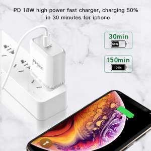 YC23 Universal Portable Wall Charger | Type-C 18W PD Fast Charging Charger For Mobile Phone