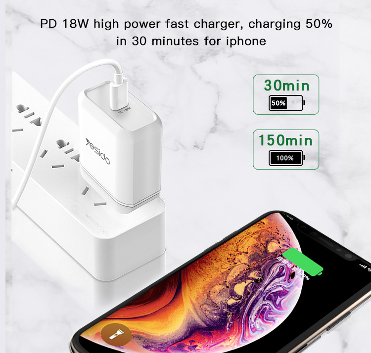 YC23 18W Type-C Port Fast Charging Charger Details