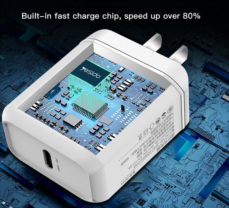 YC23 18W Type-C Port Fast Charging Charger Details