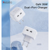 YC38 High Quality Universal Travel Dual PD 35w GaN Fast Charging Wall Plug Tablet Phone Charger