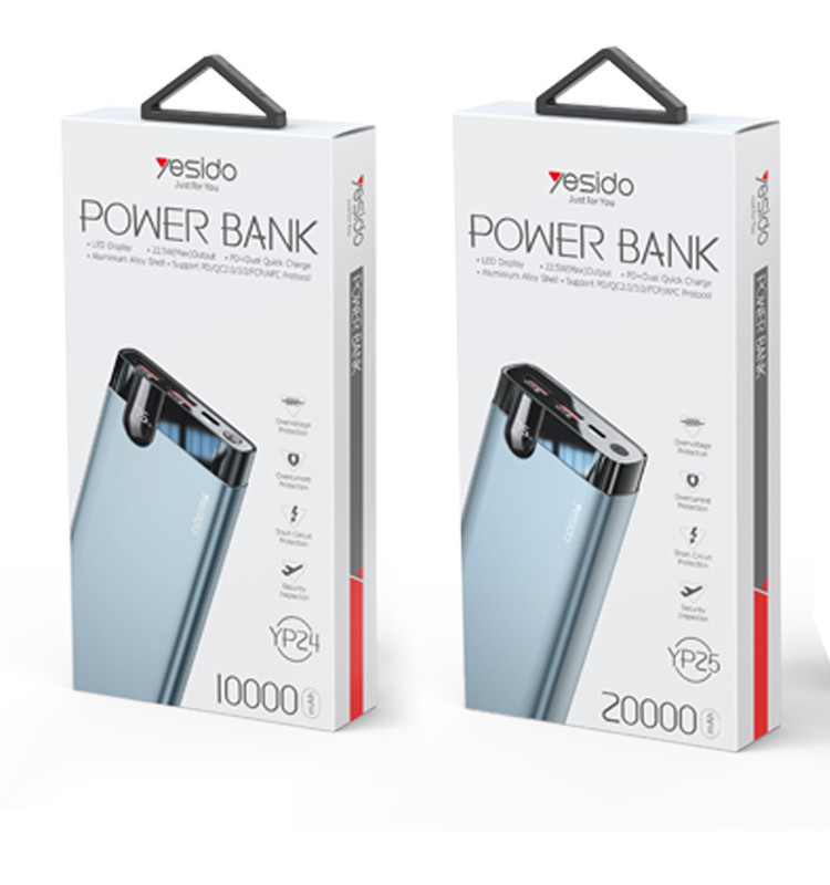 YESIDO YP24 10000mAh Power Bank Packaging