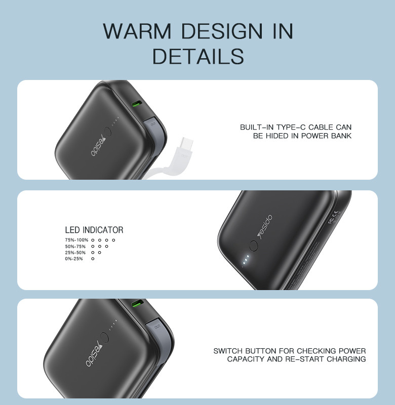 YESIDO YP18 10000mAh Power Bank Details