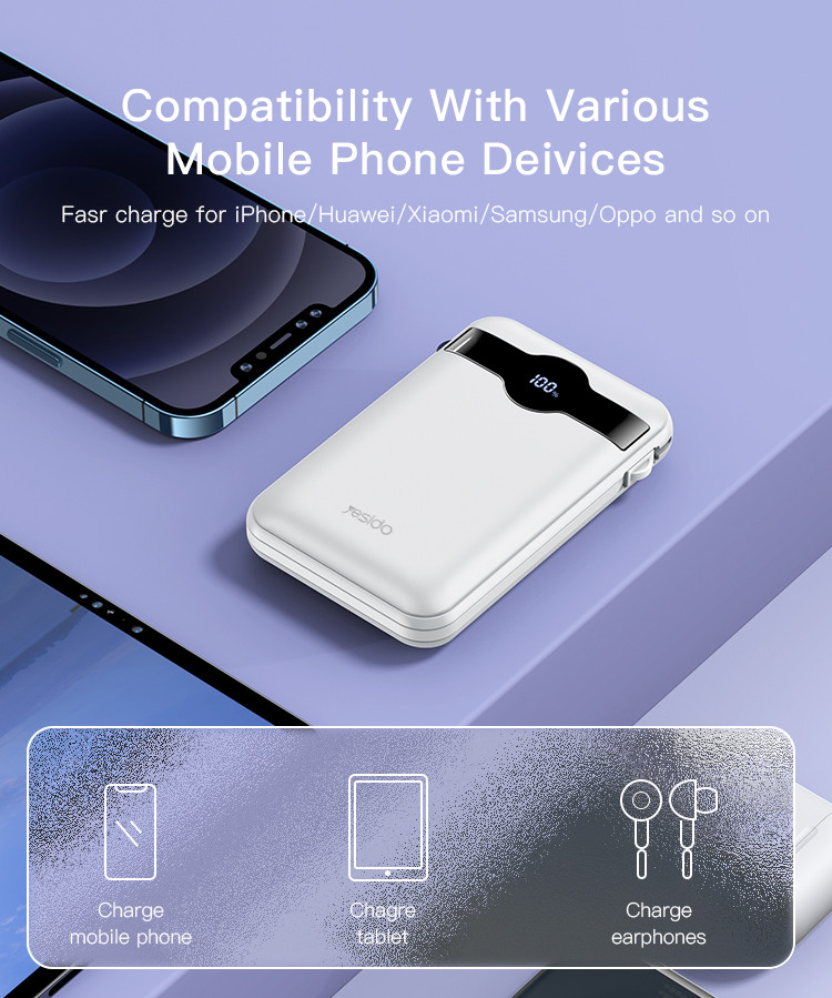 YESIDO YP28 10000mAh Power Bank Details