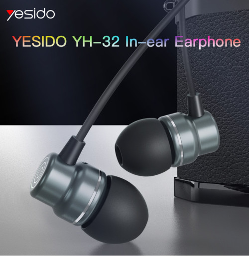 YH32 High Quality Mobile Accessories 3.5Mm Handsfree Headphone Hifi Stereo Earphone With Mic